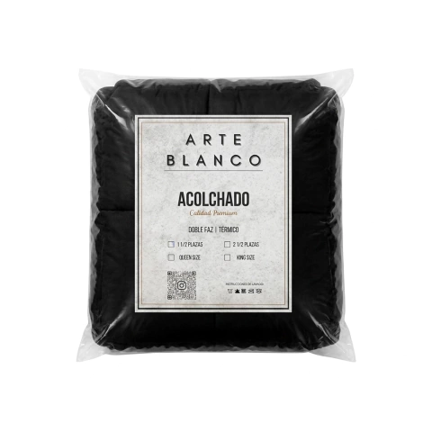 ACOLCHADO ARTE BLANCO 1 1/2 LISOS DOBLE FAZ - comprar online