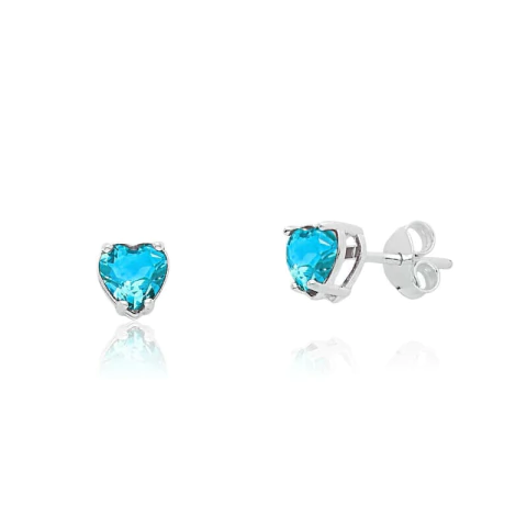 Brinco Coração azul - comprar online