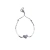 Pulseira de canutilhos ródio branco coração