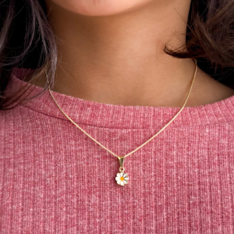 Colar infantil de margarida