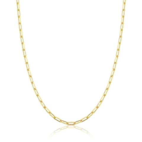 Corrente com elos retangulares ouro