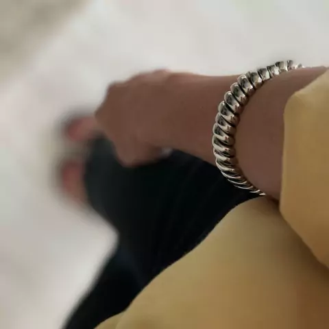 Pulseira gomos prata