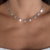 Choker ródio branco com medalhinhas redondas - comprar online