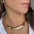 Choker orgânica ouro