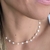 Choker coração de pérolas shell ouro - comprar online