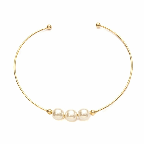 Bracelete com três pérolas