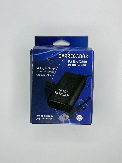 Bateria e cabo carregador de controle videogame LB-5123