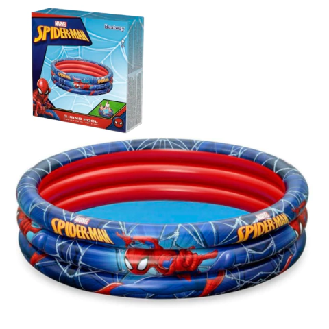 Pileta Inflable Bestway Spiderman 3 Aros 122x30cm 200 L