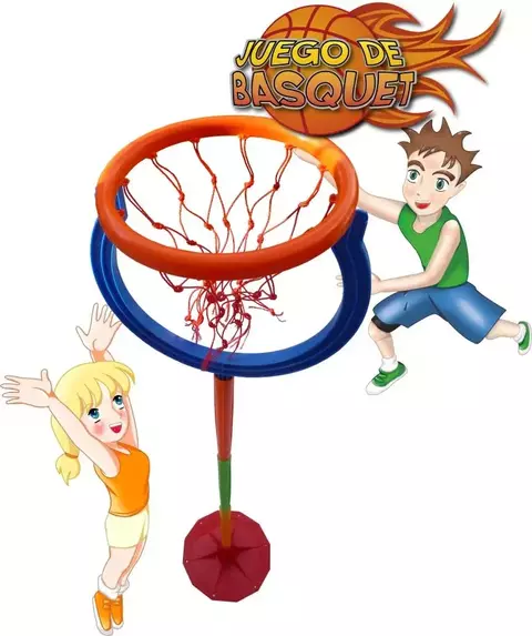 Aro Basquet Para Niños + Pelota Altura Regulable Juegosol