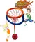 Aro Basquet Para Niños + Pelota Altura Regulable Juegosol
