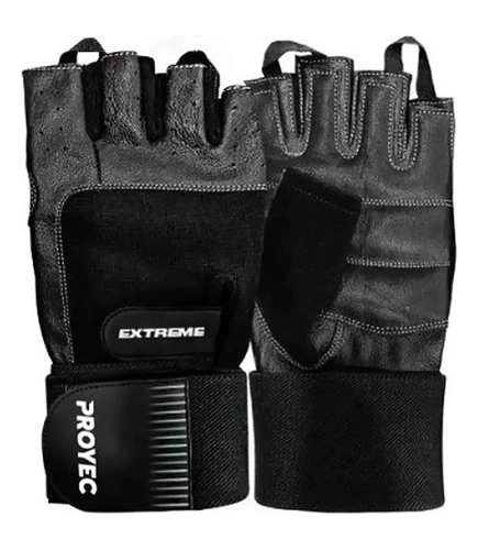 Guantes Gym Proyec Extreme C/ Muñequera Cuero Natural - comprar online