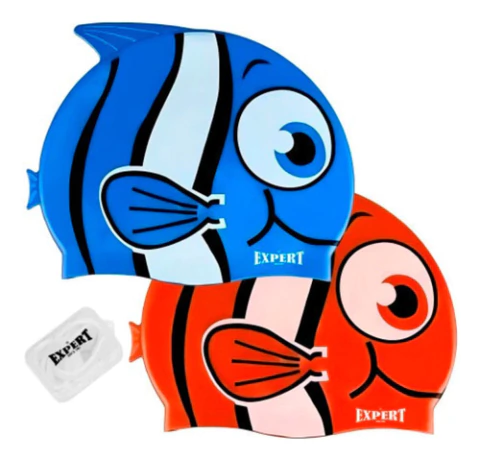 Gorra De Natacion Silicona Dibujos + Tapon de Oidos Clic Nasal - comprar online