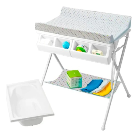Catre Cambiador Bañera Bebe Plegable Baño Organizador