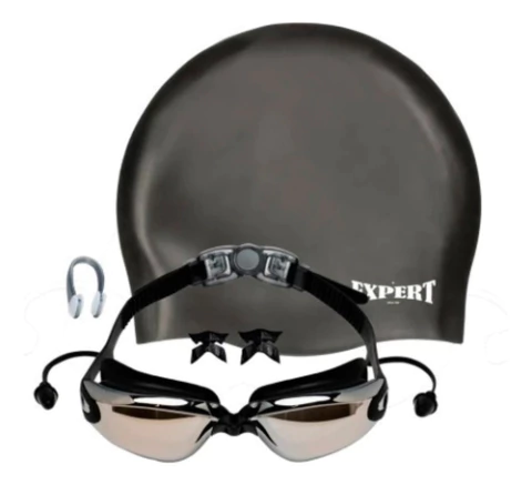 Set Gorra Natación Adulto Expert + Antiparras Clip Nasal + Tapones - comprar online