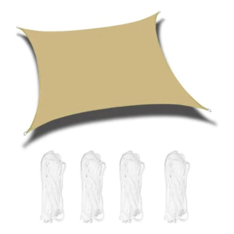 Lona Toldo Vela Rectangular Filtro Uv 3x4m Media Sombra