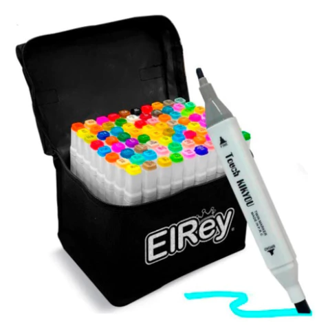 Set Marcadores Doble Punta Touch X80 Colores Valija