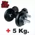 Set 5Kg en Discos de Fundición + Mancuerna Cromada Maciza a Rosca Puño de Goma - comprar online