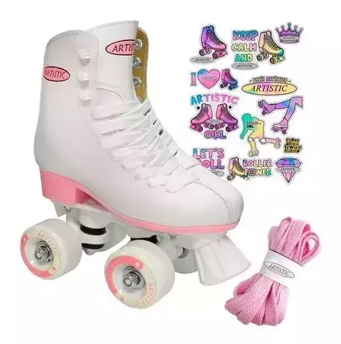 PATIN ARTISTICO BASE PVC ROSA PARA ESCUELA, PRINCIPIANTE