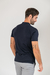 Camiseta Slim Botão Pima - Azul Marinho - comprar online