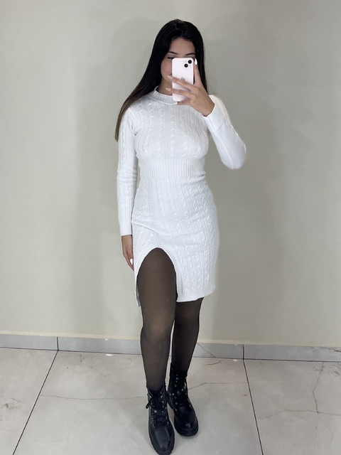 Vestido mídi de tricô - 002 - comprar online