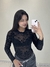 Body de tule com flores em veludo - comprar online