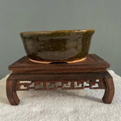 MACETA ESMALTADA OVALADA PARA BONSAI 18x15x6 cm (Cód. BOCHA 3) - comprar online