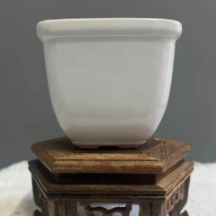 MACETA ESMALTADA CUADRADA PARA BONSAI 9,5x8 cm (Art. CUBO 2)