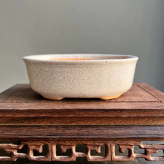 MACETA ESMALTADA OVALADA PARA BONSAI 13,5x10x4 cm (Art. O1)