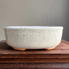 MACETA ESMALTADA OVALADA PARA BONSAI 13,5x10x4 cm (Art. O1) - comprar online