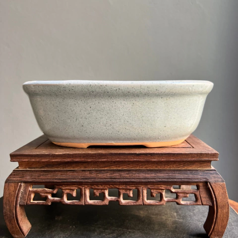 MACETA ESMALTADA OVALADA PARA BONSAI 22,5x16x7 cm (Art. OA23)