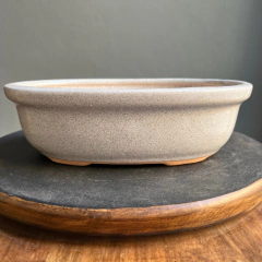 MACETA ESMALTADA OVALADA PARA BONSAI 25x17x7 cm (Art. OA26)