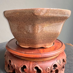 MACETA ESMALTADA OCTOGONAL/REDONDA PARA BONSAI 13x6 cm (Art. OCTO1)