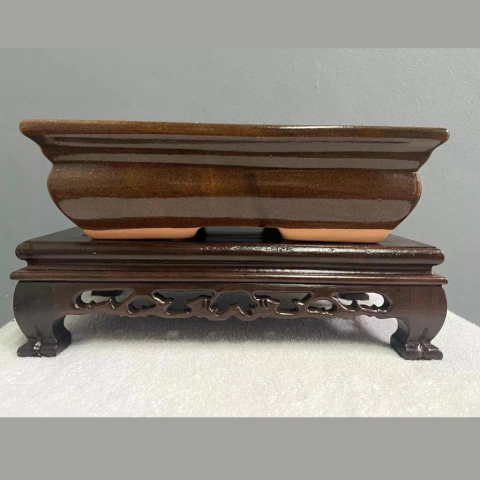 MACETA ESMALTADA RECTANGULAR PARA BONSAI 29x22x7 cm (Art. GT1)