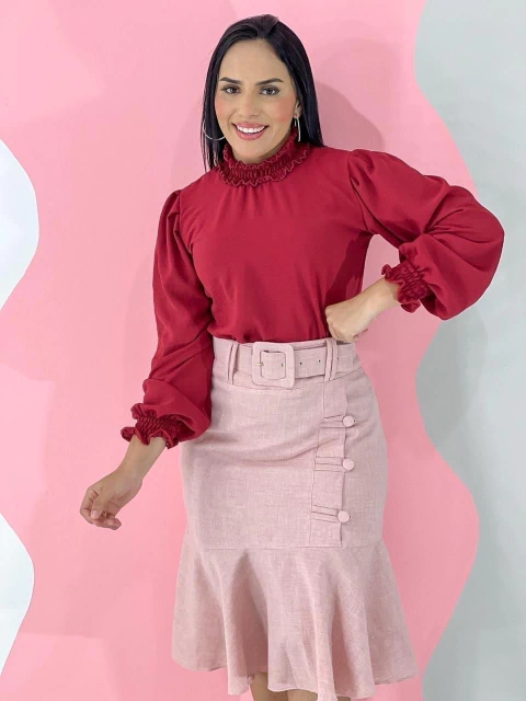 Saia no linho M - comprar online