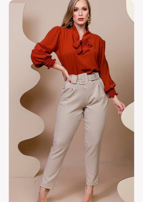 Calça no Linho Social P