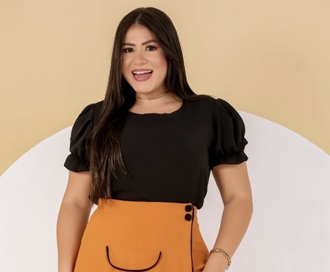 Blusa G no crepe duna