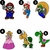 Imagem do Kit 2 toalhas de mão bordada com nome e tema Super Mario