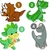 Imagem do Kit 2 toalhas de mão bordada com nome e tema dinossauro