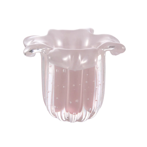 Vaso Cristal Murano Salvador P - 12 cm Jade Rosa