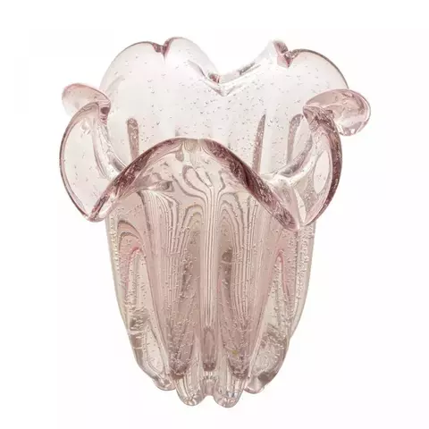 Vaso de vidro rosa claro 18x21