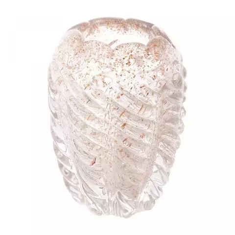 Vaso de vidro transparente e dourado 11x15 - comprar online