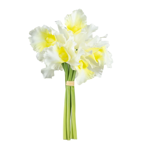 Ramalhete Orquídea Cymbidium Branca Toque Real - 25 cm - comprar online