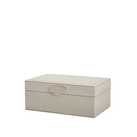 Caixa em MDF com revestimento em PU Cinza P