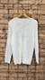 Tricô Branco Texturado, G - Brechó de Bacana
