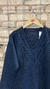 Tricô Preto Gola V, G - comprar online