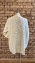 Cardigan Branco Textura, G - Brechó de Bacana