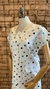 Vestido Branco Bolinha, M - Brechó de Bacana
