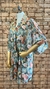 Kimono Verde Flores, GG - loja online