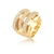 Anel Liso Doha Zircônia Banhado a Ouro - Aluguel R$ 29,00