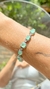 Pulseira Havana Fusion Esmeralda Banho de Ródio - Aluguel R$ 39,00 - comprar online